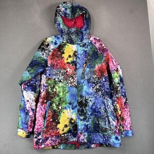 Nike Jacket Youth Large 11-13 Multicolor Waterproof Hooded Snowboard Ski 10K